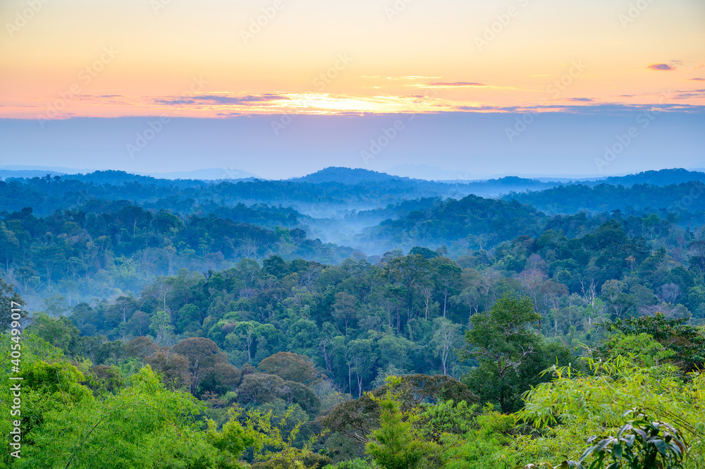 Fototapeta premium Phukho Sunrise Viewpoint at Namnao National Park, Phetchabun Province, Thailand