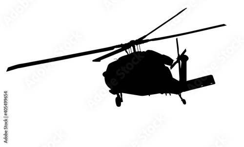 Helicopter vector silhouette