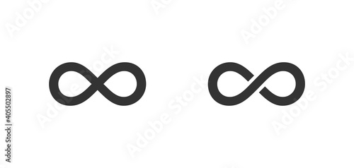 Infinity loop logo. Forever isolated icon. Vector flat