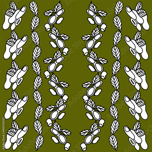 peanuts, peanuts, peanut leaves, peanuts in the skin, healthy and tasty peanut butter, pattern, doodle, set, vector, illustrator, print on fabric, print cards, print on a phone case, on packaging