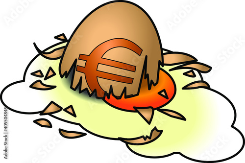 The Euro egg is broken. photo