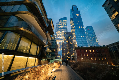 Photography Nightview over The High line in Sunset - New York - USA