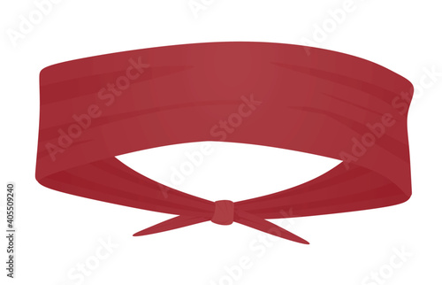 Red sport head band. vector illustration