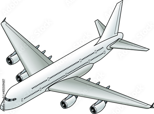 A new long haul high capacity double decker jet in plain white.