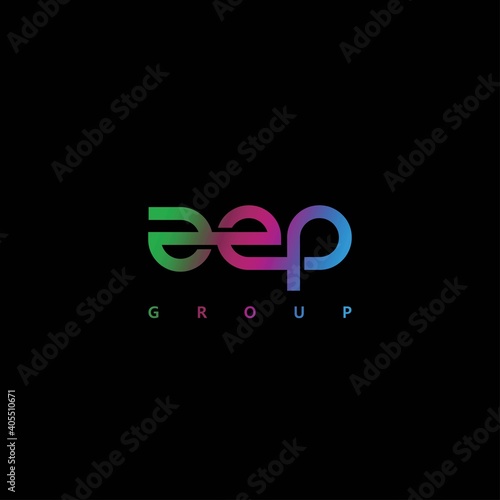 Cool and modern logo initials AEP design 1