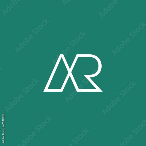 Cool and modern logo initials AR design 2