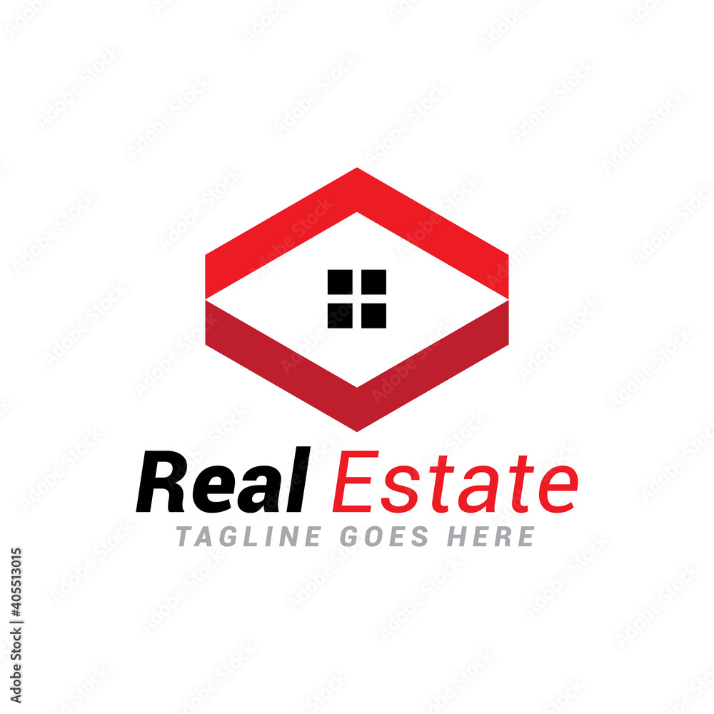 Fototapeta premium Real Estate logo icon vector template.