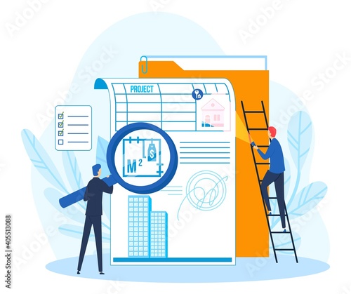 Lawyer jurist legal expert of professional subjects vector illustration. Professional jurist reviewing documents and giving legal expertise and contracts analysis to clients. Juridical assistance.