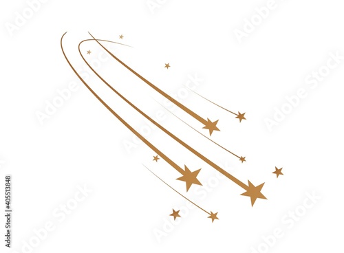 The falling stars are a simple drawing. Vector