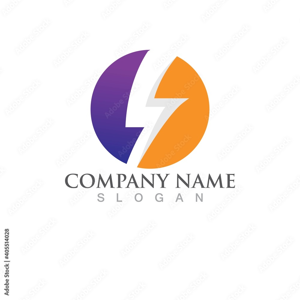 Thunderbolt Logo Template vector icon Thunderbolt Logo Template vector icon