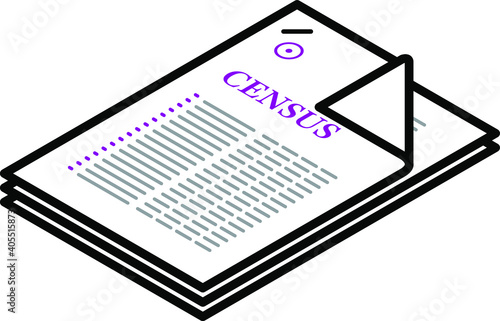 A stapled document - census form.