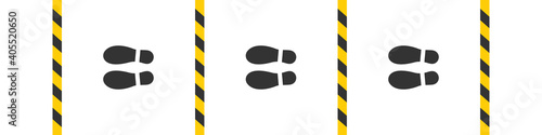 Social distancing. Social distancing Instruction Icon. Keep the 1-2 meter distance. Vector illustration
