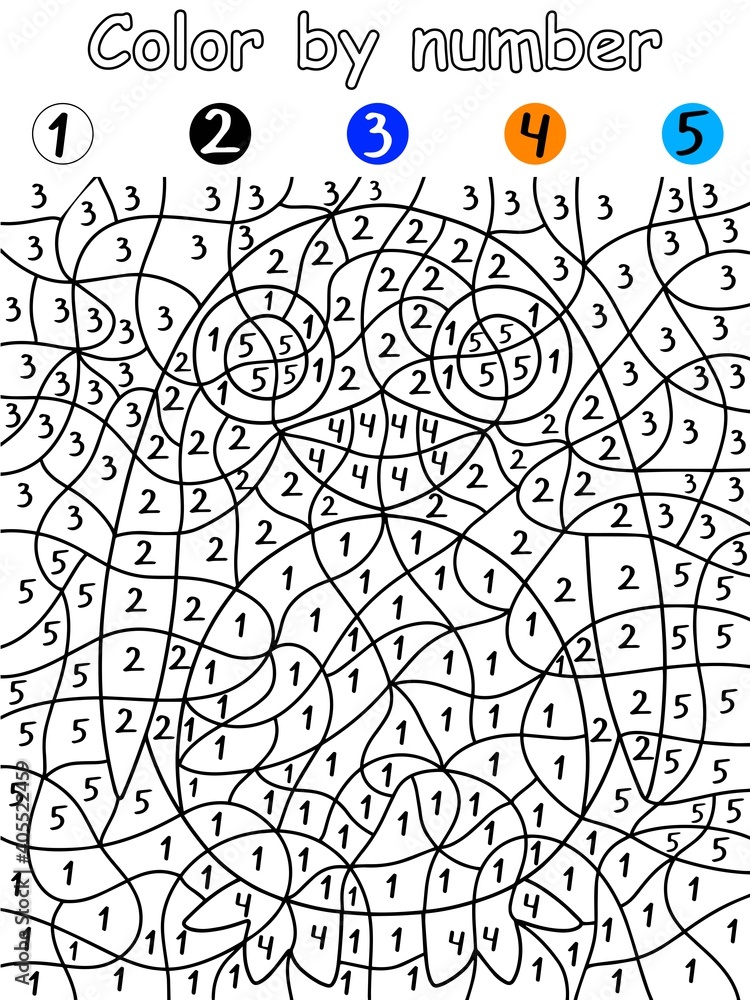 Little cute penguin color by number puzzle stock vector illustration. Funny educational game to learn number from 1 to 5 and coloring. Vertical printable worksheet for children. One of a series Little cute penguin color by number puzzle stock vector illustration. Funny educational game to learn number from 1 to 5 and coloring. Vertical printable worksheet for children. One of a series