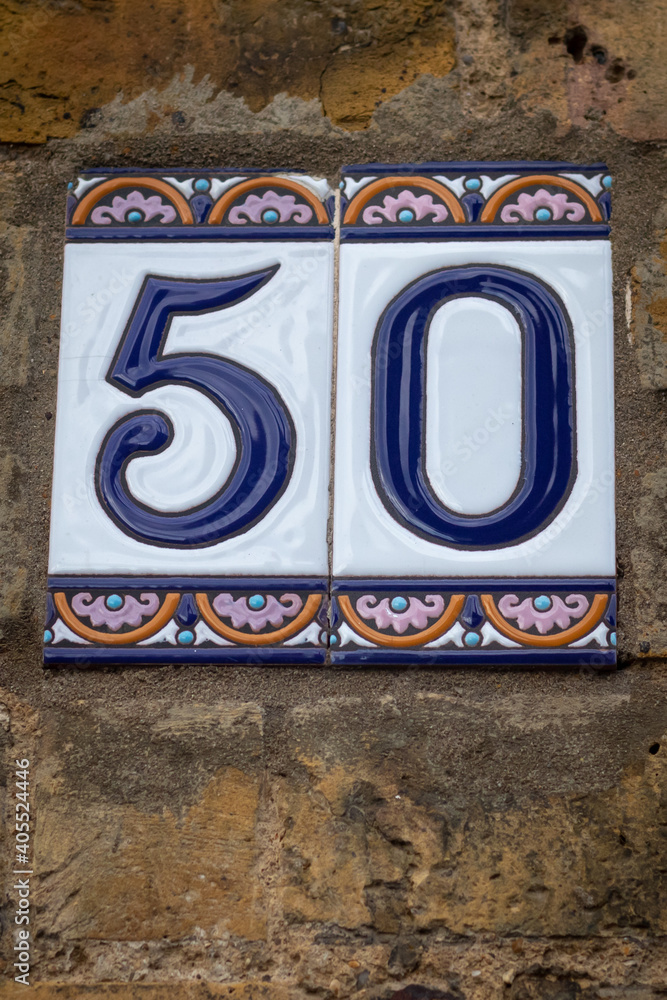 Fototapeta premium House door number 50