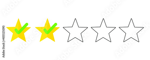Rating of customer reviews. Bad and review on the Internet, rating of goods or services. Vector illustration