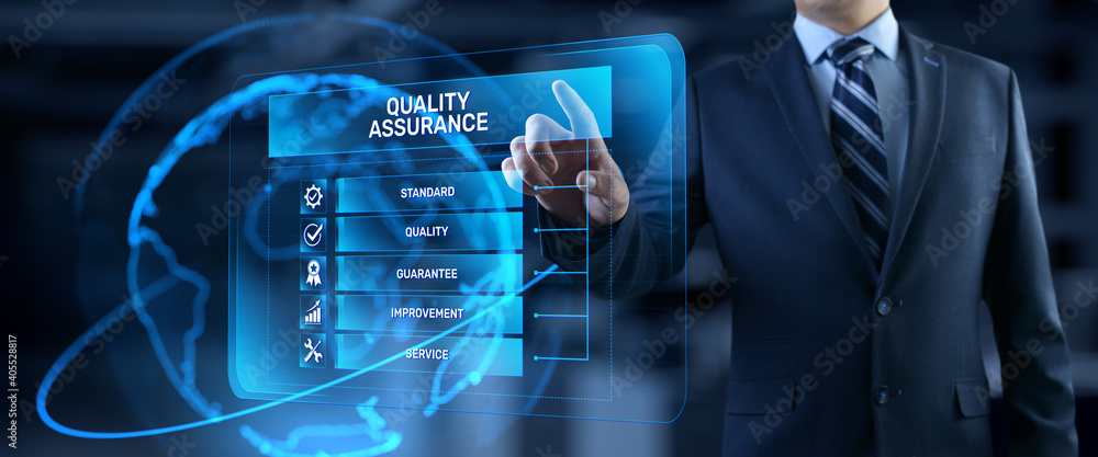 Quality assurance standard control certification technology concept. Quality assurance standard control certification technology concept.