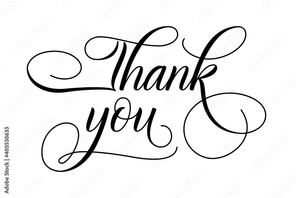 Modern brush calligraphy Thank You isolated on white background. Vector illustration Modern brush calligraphy Thank You isolated on white background. Vector illustration