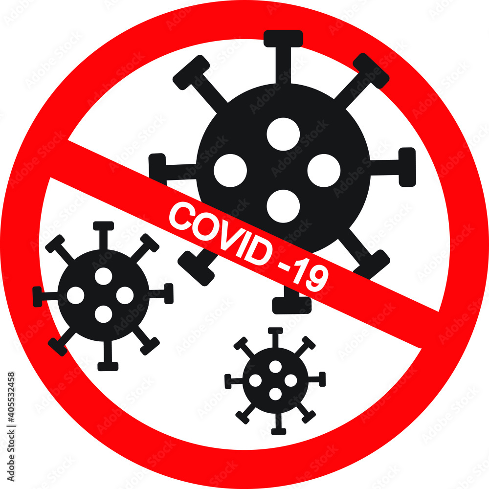 Stop Coronavirus Isolated Covid-19 Symbol icon vector