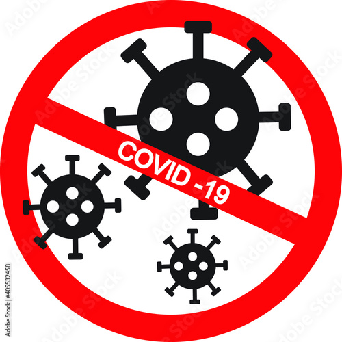 Stop Coronavirus Isolated Covid-19 Symbol icon vector