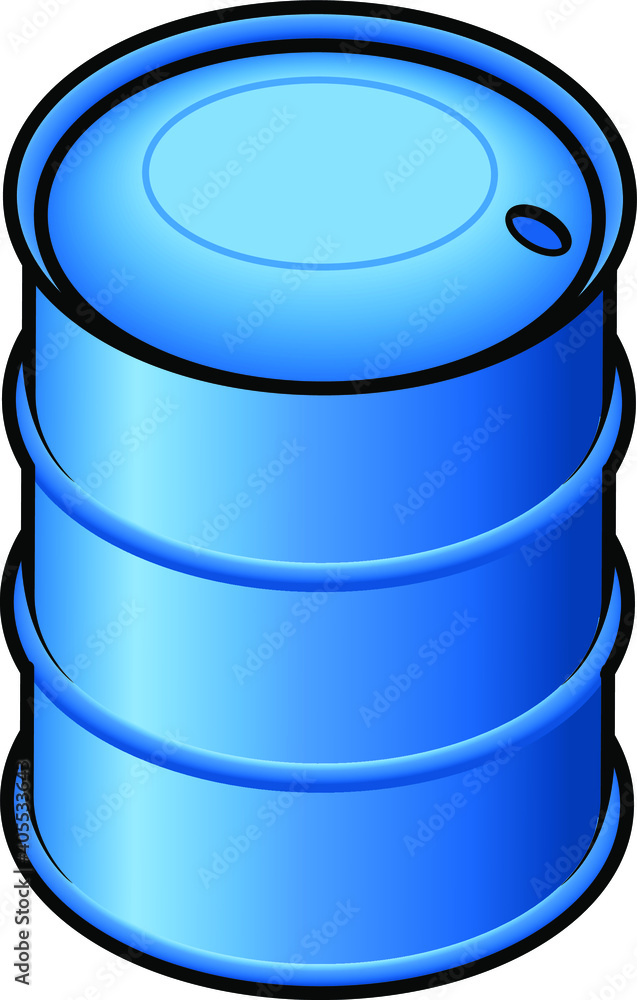 Waste storage drum - plain blue unmarked. Waste storage drum - plain blue unmarked.