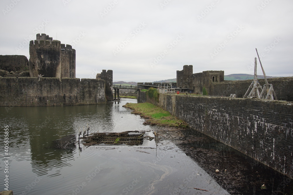 Caerphilly Castle, Wales, December 2018