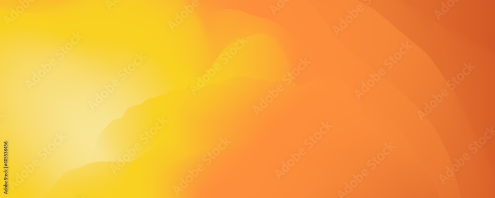 Abstract modern gradient background, trendy colorful futuristic backdrop, dynamic fluid wave yellow and orange, 3D rendering