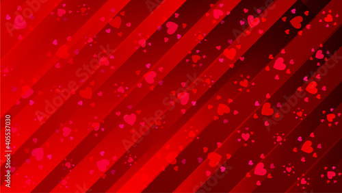 Modern red background with love design