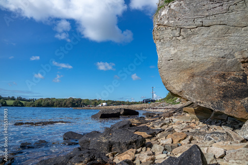 Stones close to the pier in Bruckless in County Donegal - Ireland. photo