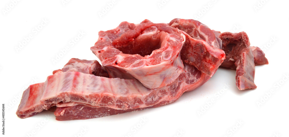 Raw Pork Ribs Isolated On White Background Raw Pork Ribs Isolated On White Background