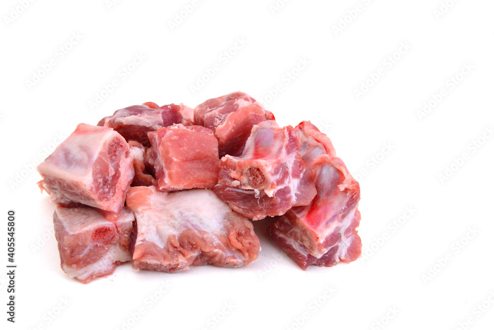 Raw Pork Ribs Isolated On White Background Raw Pork Ribs Isolated On White Background