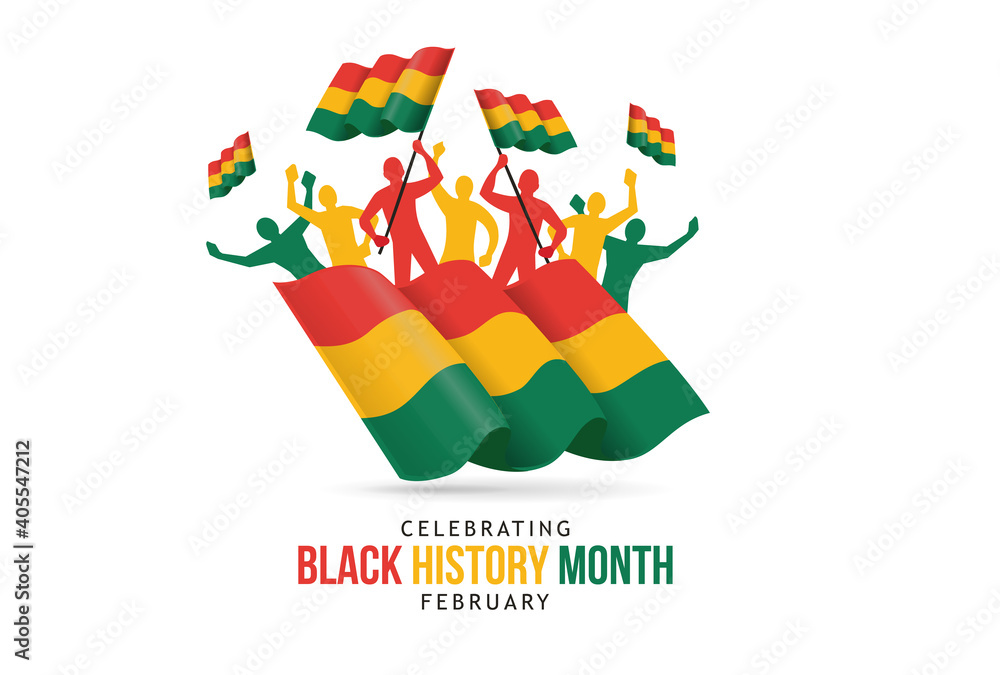 Fototapeta premium Black history month celebrate. vector illustration design graphic Black history month