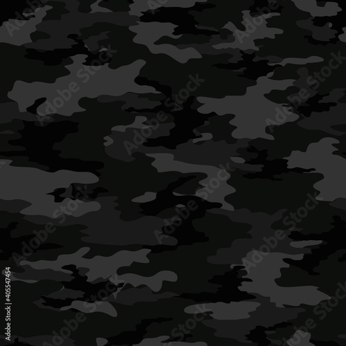  Camouflage vector black background army night design seamless pattern