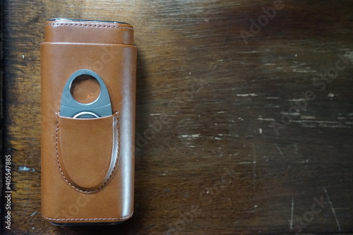 Cigar Holder on wooden table