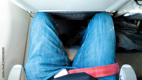 Canvas Print Air Travel Leg Space