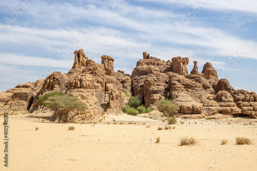 The isolated ennedi geological formations, Chad, Africa 