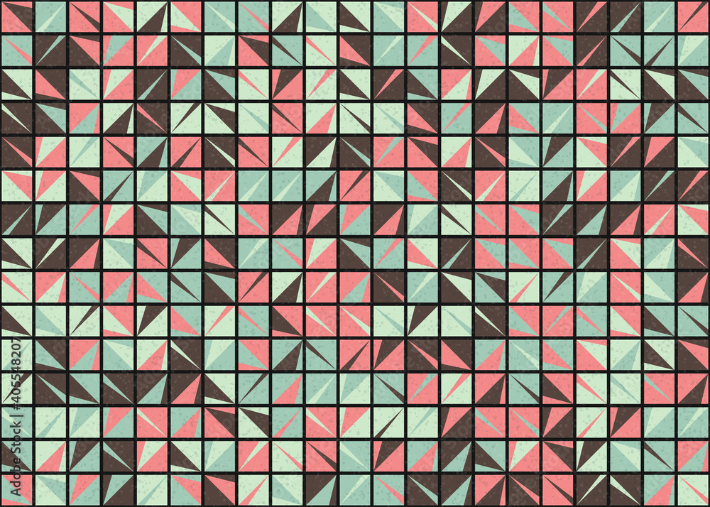 Fototapeta premium Abstract Geometric Pattern generative computational art illustration