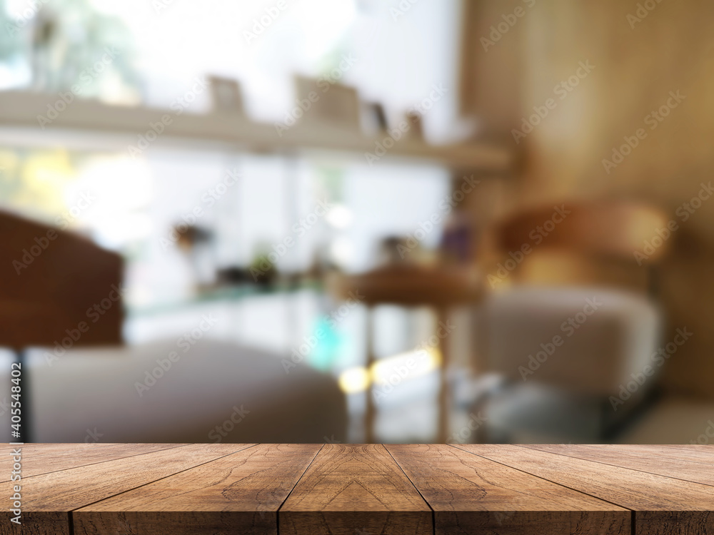3D rendering, wooden top table on isolate blur and bokeh background 3D rendering, wooden top table on isolate blur and bokeh background