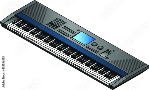 An electronic keyboard / digital piano.