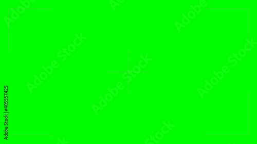 Green screen background. Chroma monitor for camera, tv, software interface vector illustration. Blank empty rectangular setup for filming and production in studio. Digital technology.