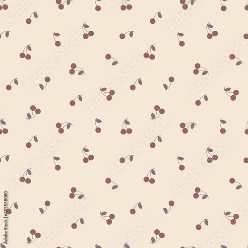 Seamless repeating pattern of cherries