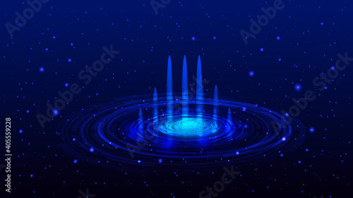 Abstract  futuristic  hologram high tech digital background .  User interface virtual presentation vector illustration . 