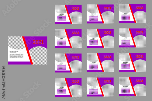 Desk Calendar Design 2021