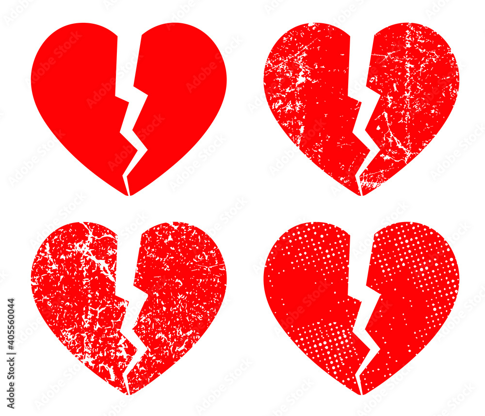 Broken heart icon symbol. Breakup logo sign. Vector illustration image.  Isolated on white background. Stock Vector | Adobe Stock