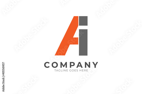 Abstract Initial A and I logo, Letter A and I Combination, isolated on white background, flat logo design template. vector illustration