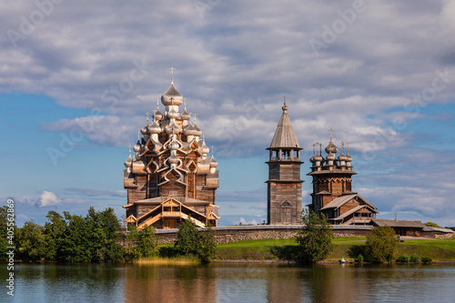 Kizhi Pogost historical wooden churches at Onega lake Karelia Russia