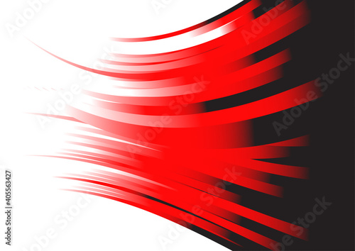 Vector : Abstract red stripes on white background