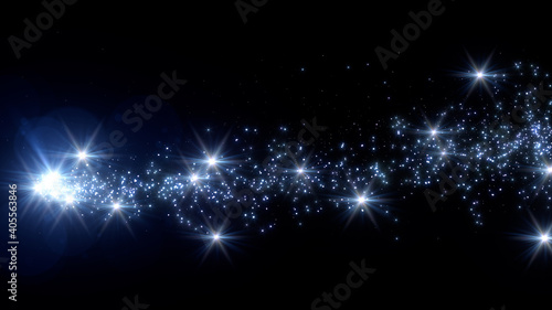 Fotografia, Obraz Star Glitter Sparkling Particles Fireworks sparkle 3D illustration