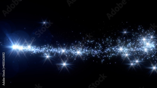 Fotografia Star Glitter Sparkling Particles Fireworks sparkle 3D illustration
