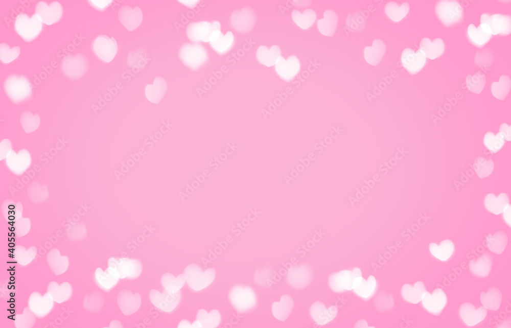 White bokeh on Pink and purple background, Wedding, Valentine Card; Greeting Card