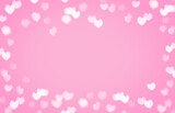 White bokeh on Pink and purple background, Wedding, Valentine Card; Greeting Card
